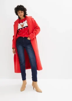 Jean Thermo Avec Jambes Droites Et Taille Confortable -Mode Femme 23157687 WMiRHJ4H