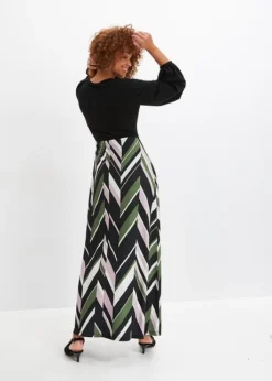 Robe Longue Avec Jupe Imprimée En Polyester Recyclé -Mode Femme 23158565 etNKMcCf