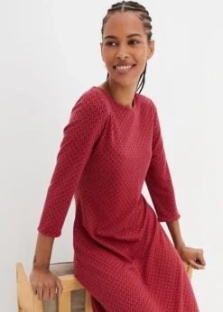 Robe Punto Di Roma Avec Motif Jacquard, Longueur Genou -Mode Femme 23160647 Lw83u3GM