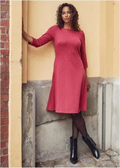 Robe Punto Di Roma Avec Motif Jacquard, Longueur Genou -Mode Femme 23161815 MX3bQWKe