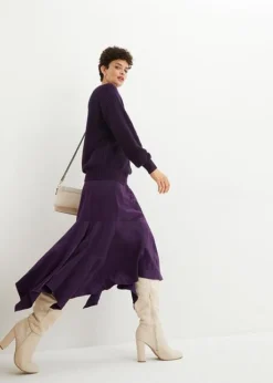 Jupe Asymétrique En Satin -Mode Femme 23162964 RgScGY2k