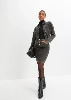 Rainbow Jupe En Jean Avec Boutons Bijoux -Mode Femme 23163274 6mb52C2T