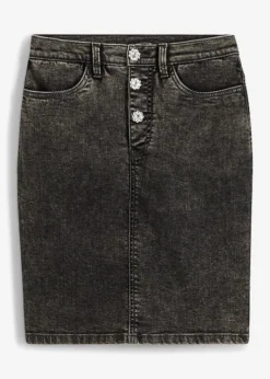 Rainbow Jupe En Jean Avec Boutons Bijoux