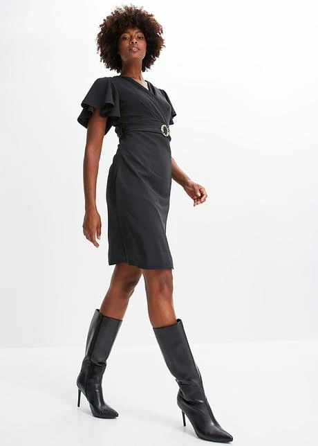 Robe En Jersey Avec Ceinture Et Boucle Dorée 4 Robe En Jersey Avec Ceinture Et Boucle Dorée – Image 4