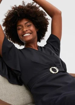 Robe En Jersey Avec Ceinture Et Boucle Dorée 10 Robe En Jersey Avec Ceinture Et Boucle Dorée -Mode Femme 23167913 b25WzG3i