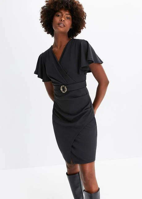 Robe En Jersey Avec Ceinture Et Boucle Dorée 2 Robe En Jersey Avec Ceinture Et Boucle Dorée – Image 2