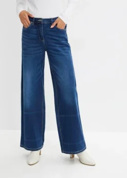 Jean Stretch Avec Taille Confortable Et Jambes Extra Larges 11 Jean Stretch Avec Taille Confortable Et Jambes Extra Larges -Mode Femme 23168777 U3FkqsOm