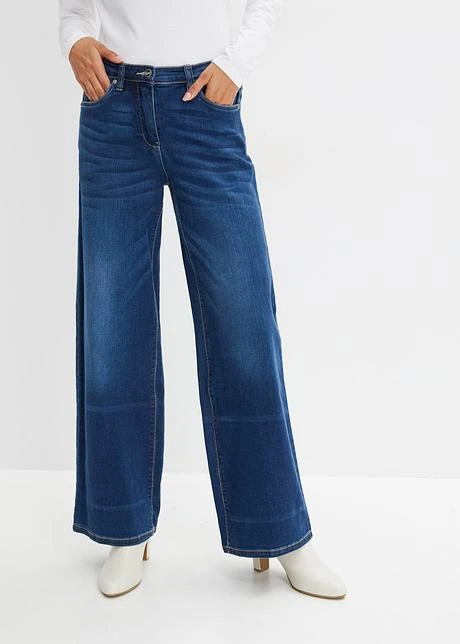 Jean Stretch Avec Taille Confortable Et Jambes Extra Larges 2 Jean Stretch Avec Taille Confortable Et Jambes Extra Larges – Image 2