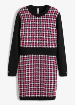 Robe En Maille Avec Boutons Décoratifs