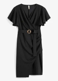 Robe En Jersey Avec Ceinture Et Boucle Dorée