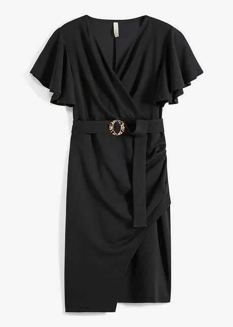 Robe En Jersey Avec Ceinture Et Boucle Dorée 1 Robe En Jersey Avec Ceinture Et Boucle Dorée