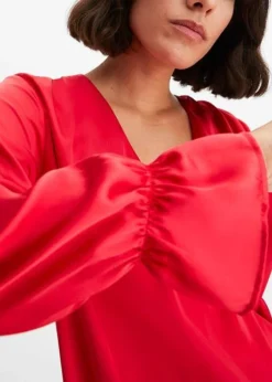 Blouse Cache-cœur En Satin -Mode Femme 23171746 99hN0HZR