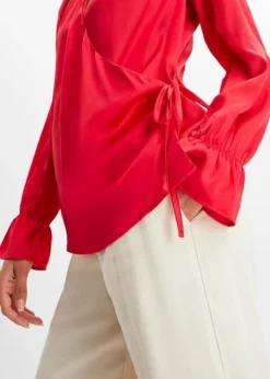 Blouse Cache-cœur En Satin -Mode Femme 23171747 DJKb15U8