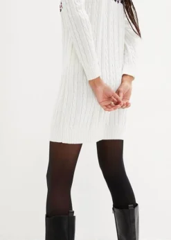 Robe En Maille Norvégienne Avec Motif Torsadé -Mode Femme 23175384 xcVNhgCy