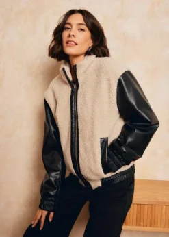 Veste En Mélange De Matière -Mode Femme 23177442 kXQEnAa6