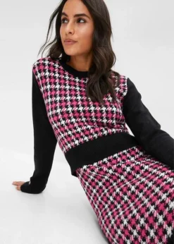 Robe En Maille Avec Boutons Décoratifs 11 Robe En Maille Avec Boutons Décoratifs -Mode Femme 23178786 M28Q3E70