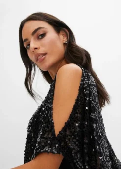 Robe à épaules Dénudées à Paillettes -Mode Femme 23180337 TDCvlfGn