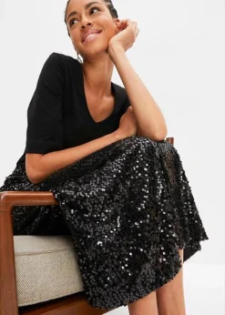 Jupe à Sequins -Mode Femme 23187962 FnJ6Rqpj