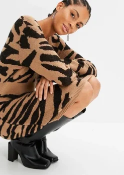 Robe En Maille Jacquard -Mode Femme 23188024 Fho08YmA