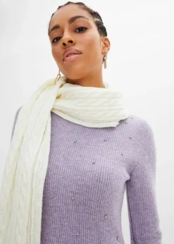 Robe En Maille Avec Application En Strass -Mode Femme 23188247 esdPH61p