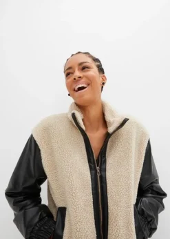 Veste En Mélange De Matière -Mode Femme 23189747 2J0f0UKY