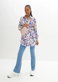 Blouse Longue Et Ample, Manches Longues -Mode Femme 23193418 hgnbefMT