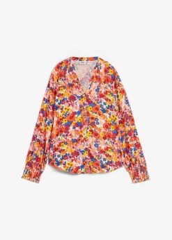 Blouse Tunique Avec Smock Aux Manches