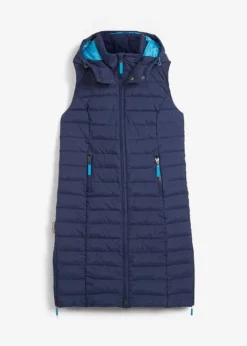 Long Gilet Sans Manches Matelassé Confortable à Capuches Et Poches Refermables -Mode Femme 23195054 xcclddF8