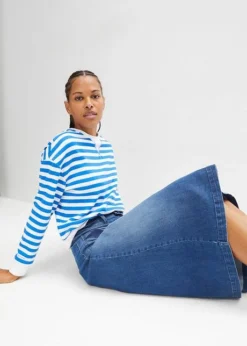 Jupe Midi En Jean Extensible -Mode Femme 23195069 X3vXkIX6