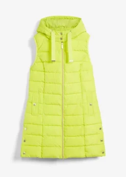 Gilet Long Sans Manches Matelassé Brillant -Mode Femme 23196247 PT9cOuVY