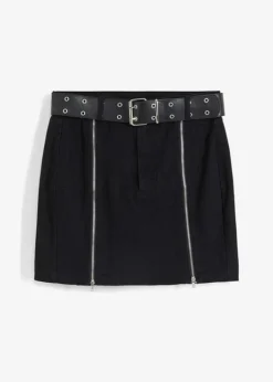 Rainbow Mini-jupe Avec Zip Décoratif Et Ceinture