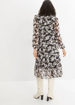 Robe Midi Imprimée à Col Lavallière -Mode Femme 23203668 NPvJCtio