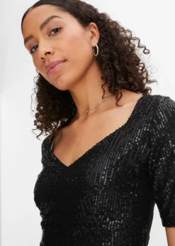 Robe Avec Empiècement Sequins -Mode Femme 23204081 0W9YgVhn