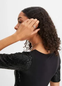 Robe Avec Empiècement Sequins -Mode Femme 23204242 GBqihyF9