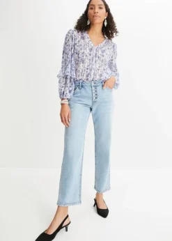 Jean Mom Avec Boutons Recouverts De Strass 9 Jean Mom Avec Boutons Recouverts De Strass -Mode Femme 23204598 nK9EY95E