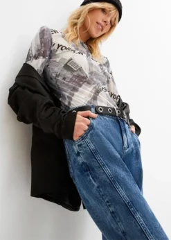 Rainbow Jean Boyfriend à Coutures Décoratives -Mode Femme 23206189 1udamUnW