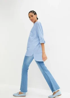 Long Chemisier à Manches Retroussées 11 Long Chemisier à Manches Retroussées -Mode Femme 23207987 sm0oxgt1