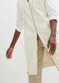 Long Gilet Sans Manches En Molleton -Mode Femme 23208380 bPxrQhq2