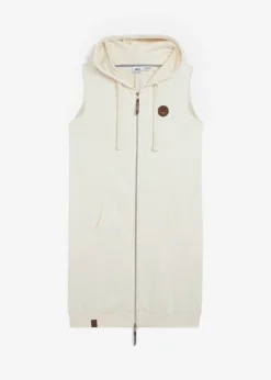 Long Gilet Sans Manches En Molleton