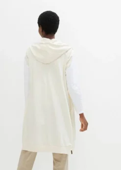 Long Gilet Sans Manches En Molleton -Mode Femme 23208386 RaN45T6C