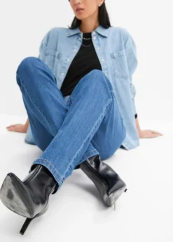 Jean High Waist Straight, Extensible 14 Jean High Waist Straight, Extensible -Mode Femme 23209552 jEo3gQJ9