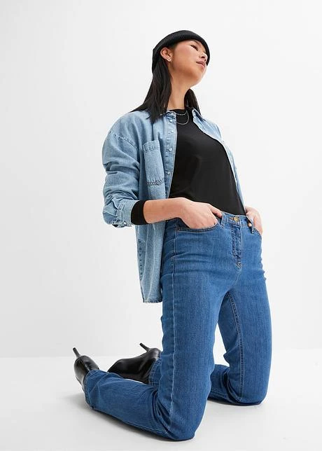 Jean High Waist Straight, Extensible 5 Jean High Waist Straight, Extensible – Image 5