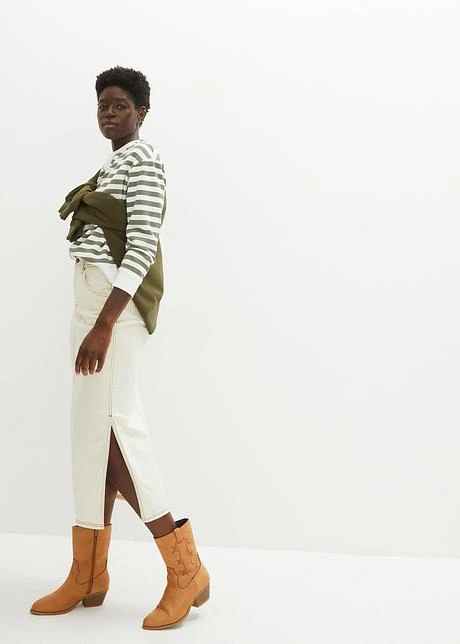 Jupe En Jean Longueur Midi 4 Jupe En Jean Longueur Midi – Image 4