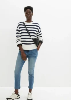 Jean Straight Taille Moyenne, Raccourci -Mode Femme 23209949 wy75zE48