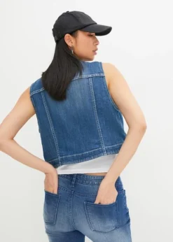 Gilet Sans Manches En Jean Stretch -Mode Femme 23210606 Yr9JsoOq