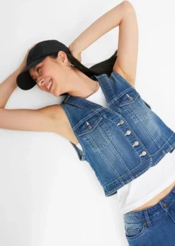 Gilet Sans Manches En Jean Stretch -Mode Femme 23210609 16S1qbCf