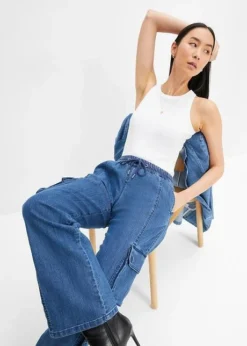 Rainbow Jean Cargo Large -Mode Femme 23210692 rmbtuOAy