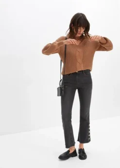 Jean 7/8 Bootcut Avec Boutons Décoratifs -Mode Femme 23213061 4YxbpWj6