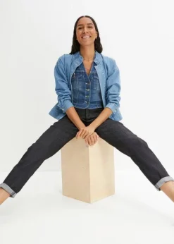 Jean Mom Taille Haute, Stretch -Mode Femme 23213240 gb0nMLw5