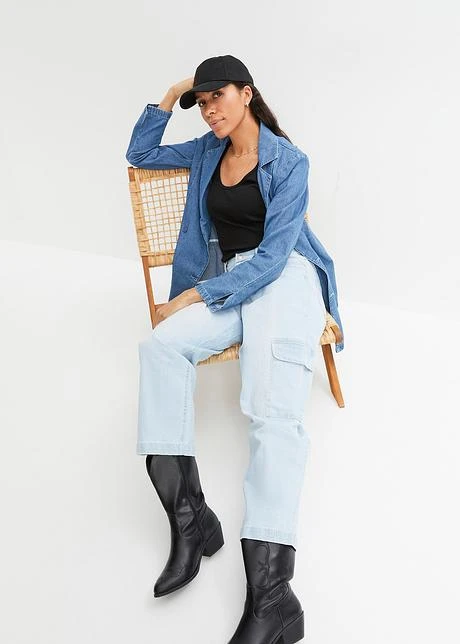 Jean Cargo Taille Moyenne, Stretch 4 Jean Cargo Taille Moyenne, Stretch – Image 4